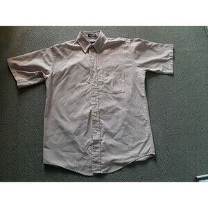 Single Needle Tailoring 15.5  15 1/2 Short Sleeved striped men Stanley Blacker